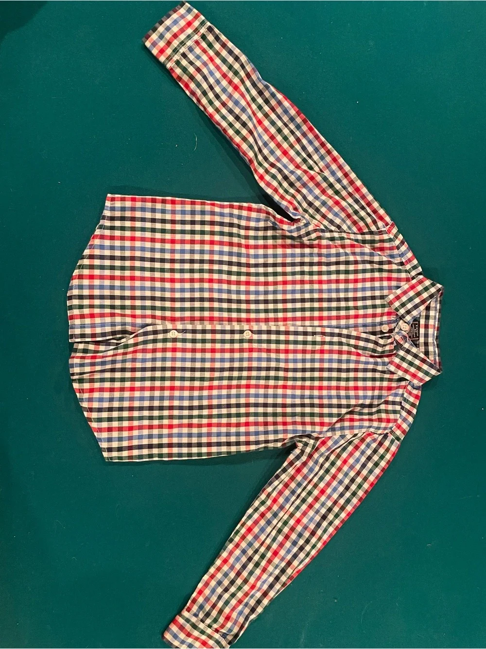 Izod Boys' Plaid Button-Down Shirt - Red, Blue & Green